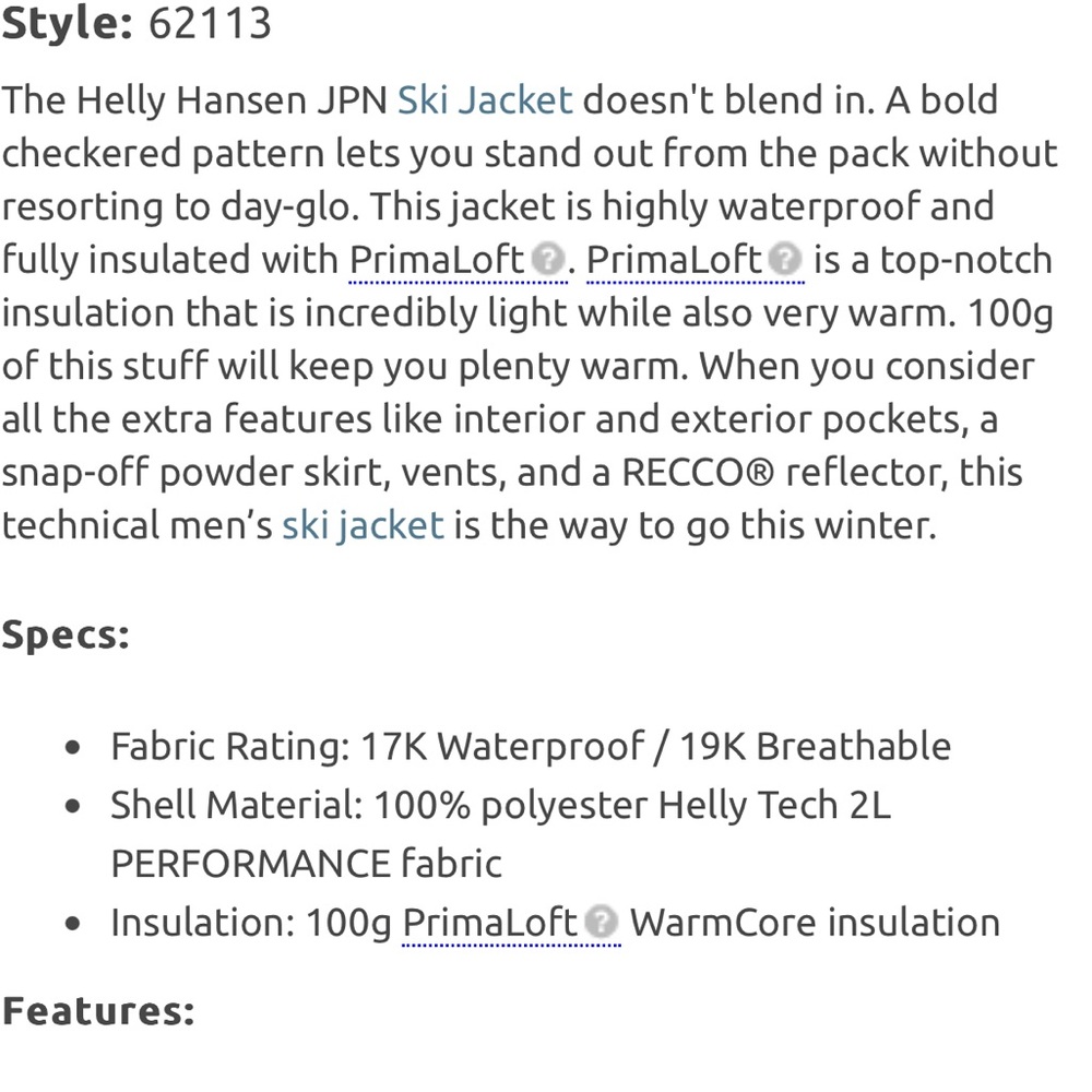 helly hansen jpn insulated winter ski snowboard jacket - Picture 5 of 16